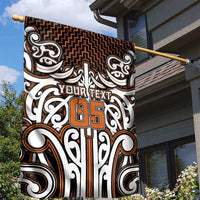 Custom Aotearoa Waikato Garden Flag Maori Tribal Pattern Mix Poutama LT05 - Polynesian Pride