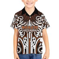 Custom Aotearoa Waikato Hawaiian Shirt Maori Tribal Pattern Mix Poutama