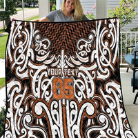 Custom Aotearoa Waikato Quilt Maori Tribal Pattern Mix Poutama