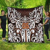 Custom Aotearoa Waikato Quilt Maori Tribal Pattern Mix Poutama