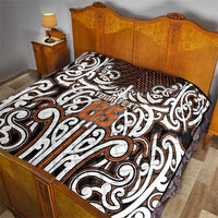 Custom Aotearoa Waikato Quilt Maori Tribal Pattern Mix Poutama