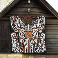 Custom Aotearoa Waikato Quilt Maori Tribal Pattern Mix Poutama
