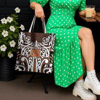 Custom Aotearoa Waikato Tote Bag Maori Tribal Pattern Mix Poutama