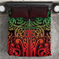Custom Aotearoa Tuhoe Bedding Set Maori Tribal Pattern Mix Poutama