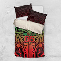 Custom Aotearoa Tuhoe Bedding Set Maori Tribal Pattern Mix Poutama