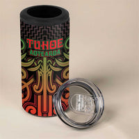 Custom Aotearoa Tuhoe 4 in 1 Can Cooler Tumbler Maori Tribal Pattern Mix Poutama