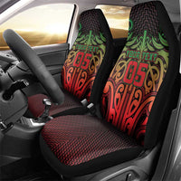 Custom Aotearoa Tuhoe Car Seat Cover Maori Tribal Pattern Mix Poutama