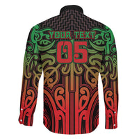 Custom Aotearoa Tuhoe Family Matching Puletasi and Hawaiian Shirt Maori Tribal Pattern Mix Poutama