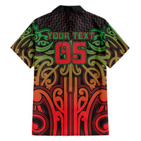 Custom Aotearoa Tuhoe Hawaiian Shirt Maori Tribal Pattern Mix Poutama