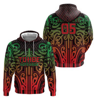 Custom Aotearoa Tuhoe Hoodie Maori Tribal Pattern Mix Poutama