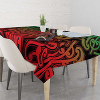 Custom Aotearoa Tuhoe Tablecloth Maori Tribal Pattern Mix Poutama
