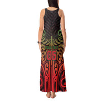 Custom Aotearoa Tuhoe Tank Maxi Dress Maori Tribal Pattern Mix Poutama