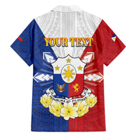 Personalised Philippines Independence Day Family Matching Off Shoulder Short Dress and Hawaiian Shirt Maligayang Araw ng Kalayaan Filipino Carabao LT05 - Polynesian Pride