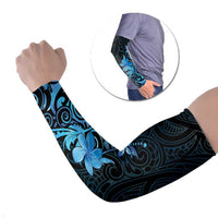 Matariki New Zealand Arm Sleeves Maori Pattern Blue Galaxy LT05 Set of 2 Blue - Polynesian Pride