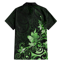 Matariki New Zealand Family Matching Puletasi and Hawaiian Shirt Maori Pattern Green Galaxy
