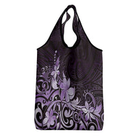 Matariki New Zealand Grocery Bag Maori Pattern Purple Galaxy