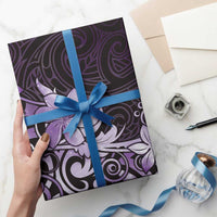 Matariki New Zealand Wrapping Paper Maori Pattern Purple Galaxy - Polynesian Pride