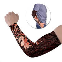Matariki New Zealand Arm Sleeves Maori Pattern Red Galaxy LT05 Set of 2 Red - Polynesian Pride