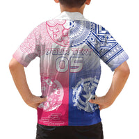 Custom Northern Mariana Islands And Japan Together Family Matching Off The Shoulder Long Sleeve Dress and Hawaiian Shirt