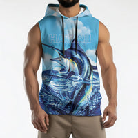 Hawaii Blue Marlin Fishing Sleeveless Hoodie LT05 - Polynesian Pride