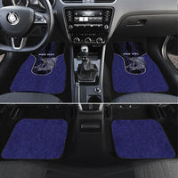 Personalised New Zealand Aotearoa Car Mats Blue Marlin Fishing Maori Pattern