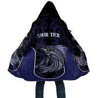 Personalised New Zealand Aotearoa Cloak Blue Marlin Fishing Maori Pattern