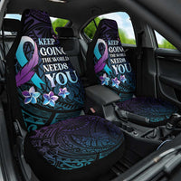 Polynesia Suicide Prevention Awareness Car Seat Cover Keep Going The World Needs You