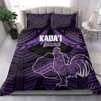 Hawaii Kauai Island Bedding Set Rooster Tribal Tattoo Simple Style