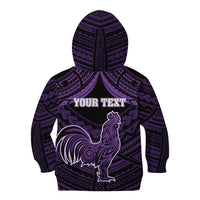 Personalised Hawaii Kauai Island Kid Hoodie Rooster Tribal Tattoo Simple Style