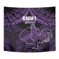 Hawaii Kauai Island Tapestry Rooster Tribal Tattoo Simple Style