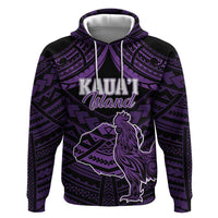 Personalised Hawaii Kauai Island Zip Hoodie Rooster Tribal Tattoo Simple Style