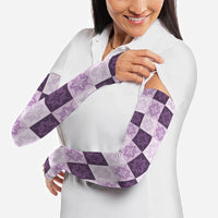 Lavender Manta Ray Hawaiian Quilt Motif Arm Sleeves