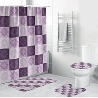 Lavender Manta Ray Hawaiian Quilt Motif Bathroom Set