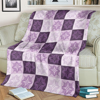 Lavender Manta Ray Hawaiian Quilt Motif Blanket