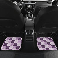 Lavender Manta Ray Hawaiian Quilt Motif Car Mats