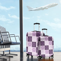 Lavender Manta Ray Hawaiian Quilt Motif Luggage Cover