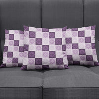 Lavender Manta Ray Hawaiian Quilt Motif Pillow Cover