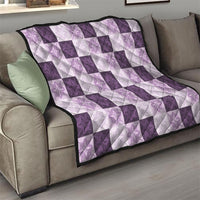 Lavender Manta Ray Hawaiian Quilt Motif Quilt