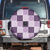 Lavender Manta Ray Hawaiian Quilt Motif Spare Tire Cover