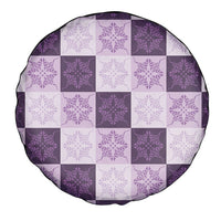Lavender Manta Ray Hawaiian Quilt Motif Spare Tire Cover