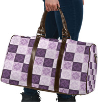 Lavender Manta Ray Hawaiian Quilt Motif Travel Bag