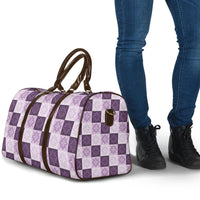 Lavender Manta Ray Hawaiian Quilt Motif Travel Bag