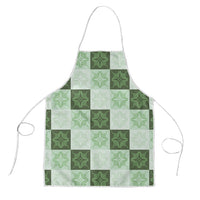 Sage Green Manta Ray Hawaiian Quilt Motif Apron