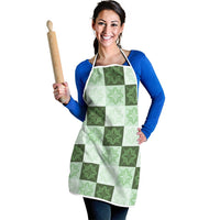 Sage Green Manta Ray Hawaiian Quilt Motif Apron