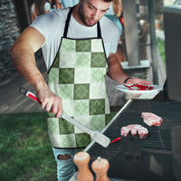 Sage Green Manta Ray Hawaiian Quilt Motif Apron