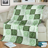 Sage Green Manta Ray Hawaiian Quilt Motif Blanket