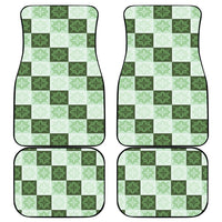 Sage Green Manta Ray Hawaiian Quilt Motif Car Mats