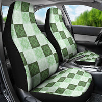 Sage Green Manta Ray Hawaiian Quilt Motif Car Seat Cover