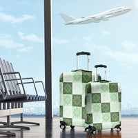 Sage Green Manta Ray Hawaiian Quilt Motif Luggage Cover