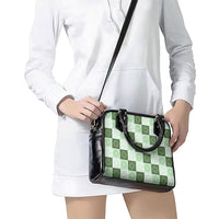 Sage Green Manta Ray Hawaiian Quilt Motif Shoulder Handbag
